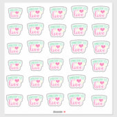 Handgefertigt mit Liebe Custom Vinyl Stickers Aufkleber (Blatt)