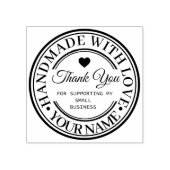 handgefertigt mit Liebe | Danke, Briefmarke aus Gu Gummistempel (Prägung)