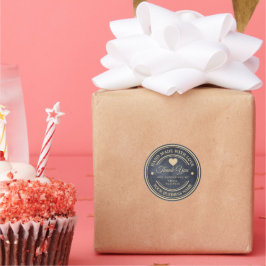 handgefertigt mit Liebe | Dankeschön Aufkleber