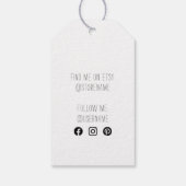 Handgefertigt mit Liebe Doodle Wreath Hearts in Fo Geschenkanhänger (Rückseite)