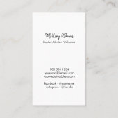 Handgefertigt mit Liebe Doodle Wreath Vertikal Visitenkarte (Rückseite)