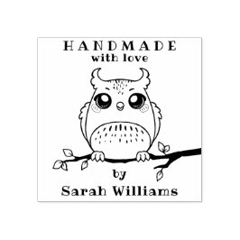 Handgefertigt mit Liebe durch Individuelle Name, S Gummistempel