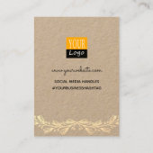 Handgefertigt mit Liebe Earring Display Product Ca Visitenkarte (Rückseite)