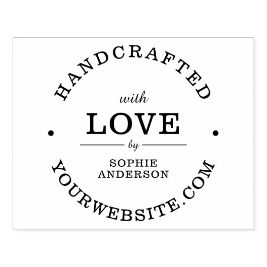 Handgefertigt mit Liebe | Elegantes Individuelle N Gummistempel (Prägung)