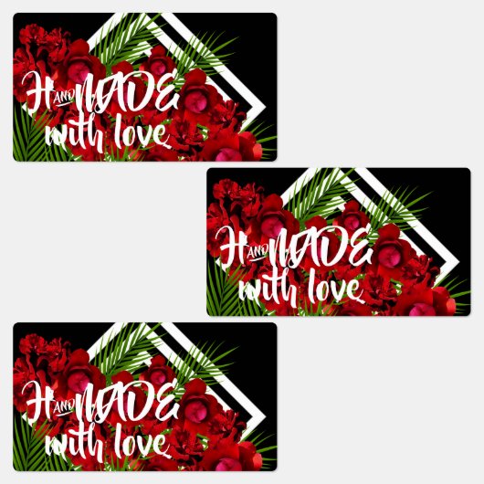 Handgefertigt mit LIEBE Etiketten (Gruppe)