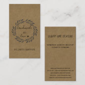 Handgefertigt mit Liebe Etsy Zuhause Crafter Craft Visitenkarte (Vorne/Hinten)