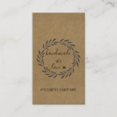 Handgefertigt mit Liebe Etsy Zuhause Crafter Craft Visitenkarte (Vorderseite)