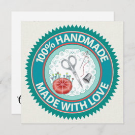 Handgefertigt mit Liebe-Flachkarte Einladung