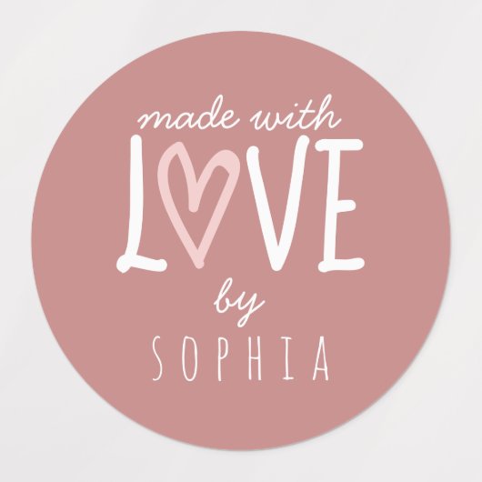 Handgefertigt mit Liebe Florals, Herz und Monogram Etiketten (Design 2)