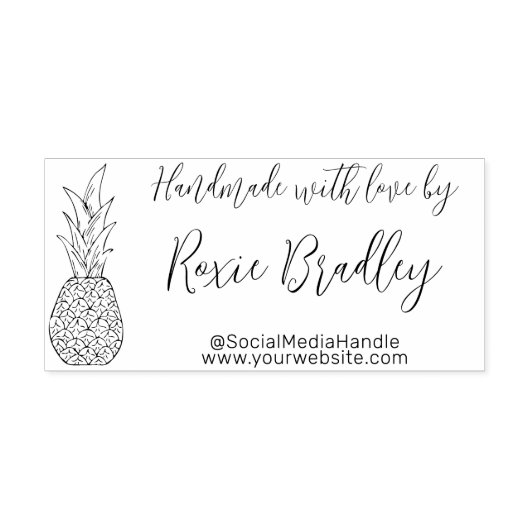 Handgefertigt mit Liebe für kleine Unternehmen Gummistempel (Prägung)