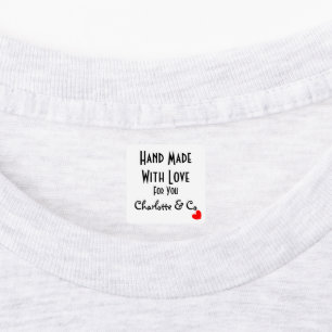 Handgefertigt mit Liebe für Sie Personalisiert Etiketten