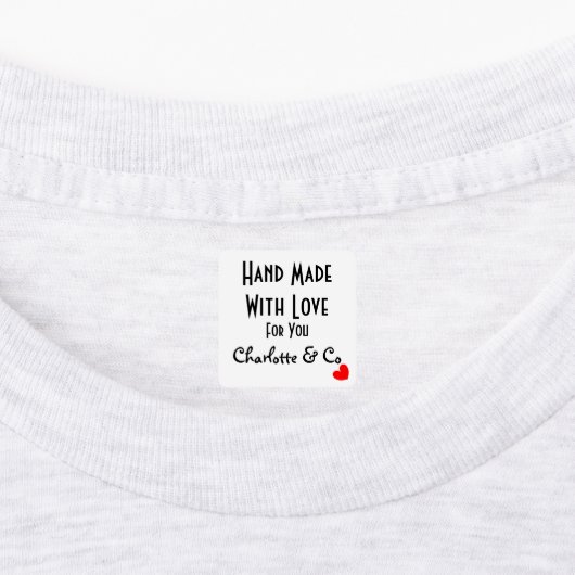 Handgefertigt mit Liebe für Sie Personalisiert Etiketten (Befestigt)
