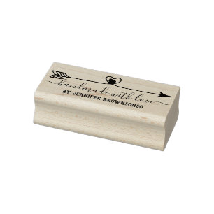 Handgefertigt mit Liebe Geschäftspfeil Gummistempel