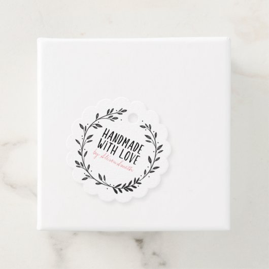 Handgefertigt mit Liebe Geschenkanhänger (Beispiel)