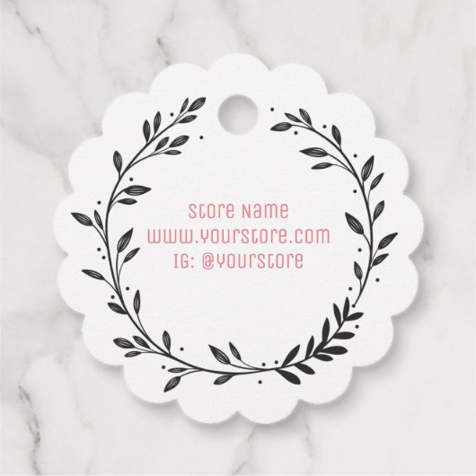 Handgefertigt mit Liebe Geschenkanhänger (Rückseite)