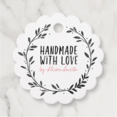 Handgefertigt mit Liebe Geschenkanhänger (Vorderseite)