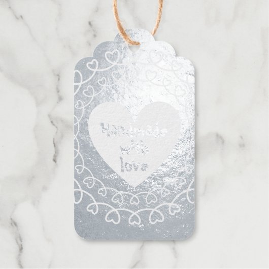 Handgefertigt mit Liebe Geschenkanhänger (Vorderseite)