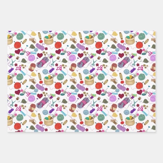 handgefertigt mit Liebe Geschenkpapier Set (Vorderseite)