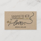 Handgefertigt mit Liebe Gold Nähnadel Kraft Visitenkarte (Vorderseite)