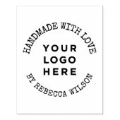 Handgefertigt mit Liebe großes einfaches Logo Gummistempel (Prägung)