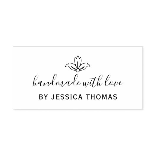 Handgefertigt mit Liebe Gummistempel (Prägung)