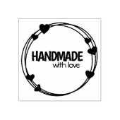 Handgefertigt mit Liebe Gummistempel (Prägung)
