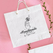 Handgefertigt mit Liebe, Hand Dandelion Grosser Ka Gummistempel