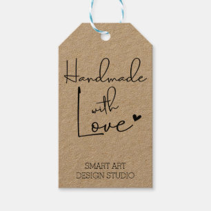 Handgefertigt mit Liebe Handlettering Individuelle Geschenkanhänger