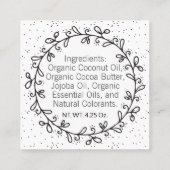 Handgefertigt mit Liebe Handwerkskunst 2-seitige H Quadratische Visitenkarte (Rückseite)