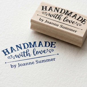 Handgefertigt mit Liebe Handwerksverpackungsstempe Gummistempel