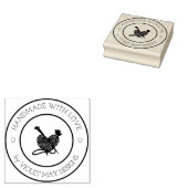 Handgefertigt mit Liebe - Heart Knetgarn Handarbei Gummistempel (Stempel)