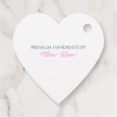 Handgefertigt mit Liebe - Heart Shaped Yarn & Butt Geschenkanhänger (Rückseite)