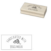 Handgefertigt mit Liebe Hearts Individuelle Name Gummistempel (Stempel)