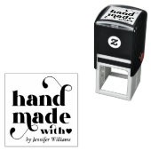 Handgefertigt mit Liebe Herz Permastempel (Beispiel)