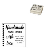 Handgefertigt mit Liebe Herzformen Grenzdekoration Gummistempel (Stempel)