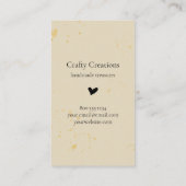 Handgefertigt mit Liebe Herzkalligraphie Wheat Gol Visitenkarte (Rückseite)