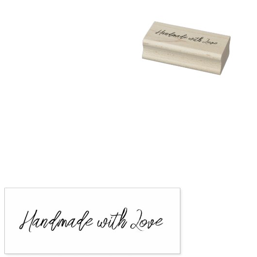 Handgefertigt mit Liebe Holz Briefmarke für Handwe Gummistempel (Stempel)