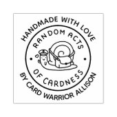 Handgefertigt mit Liebe Holzkunst Briefmarke Gummistempel (Prägung)