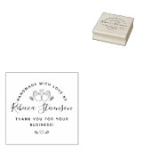 Handgefertigt mit Liebe | Ihr Name und Ihre Danksa Gummistempel (Stempel)