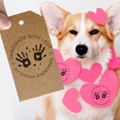 Handgefertigt mit Liebe Ihr Shop und Name Permastempel