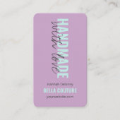 Handgefertigt mit Liebe in Oversified Typografy Li Visitenkarte (Vorderseite)