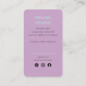 Handgefertigt mit Liebe in Oversified Typografy Li Visitenkarte (Rückseite)