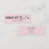 Handgefertigt mit Liebe Kalligrafie Social Media P Mini Visitenkarte (Vorne/Hinten)