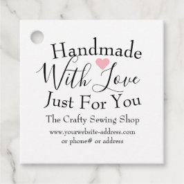 Handgefertigt mit Liebe Kleinkunstlieferungen Geschenkanhänger