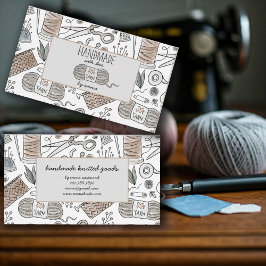 Handgefertigt mit Liebe Knitter Business Card Visitenkarte