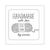 Handgefertigt mit Liebe Knittergarn Gummistempel (Prägung)