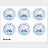 Handgefertigt mit Liebe-Konfitüre-Label-Herz-Konse Runder Aufkleber (Blatt)