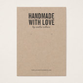 Handgefertigt mit Liebe Kraft Earring Display Card (Vorderseite)