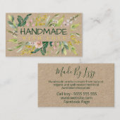 Handgefertigt mit Liebe Kraft Federblende Anordnun Visitenkarte (Vorne/Hinten)