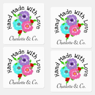 Handgefertigt mit Liebe Lady Bug Personalisiert Etiketten